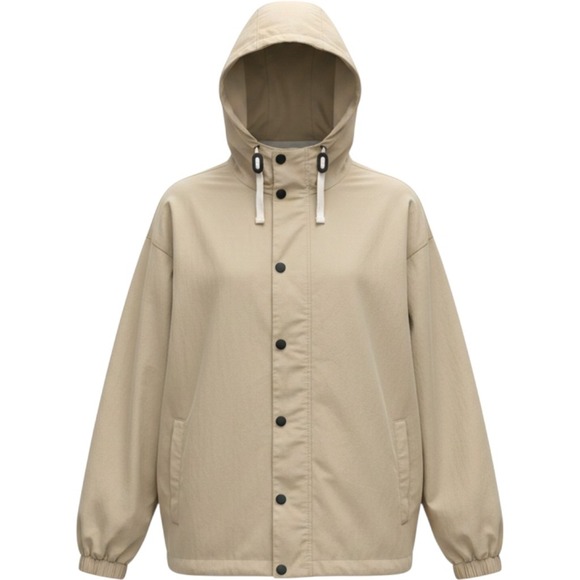 Free Assembly Other - Free Assembly Mens Khaki Tan Hooded Windbreaker Jacket 2XL Recycled